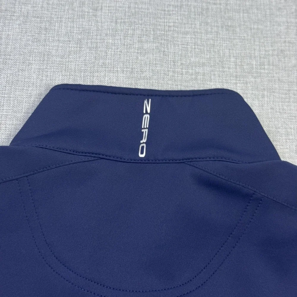 Zero Restriction Wheels Up 1/4 Zip Golf Pullover Mens Large Blue Tour Series